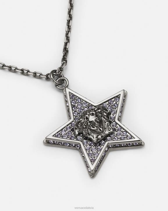 pelēks Piederumi Versace 806B823 sievietes kristāla galaktikas kaklarota