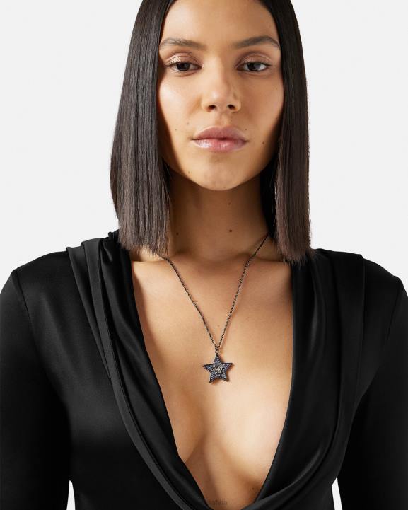 pelēks Piederumi Versace 806B823 sievietes kristāla galaktikas kaklarota