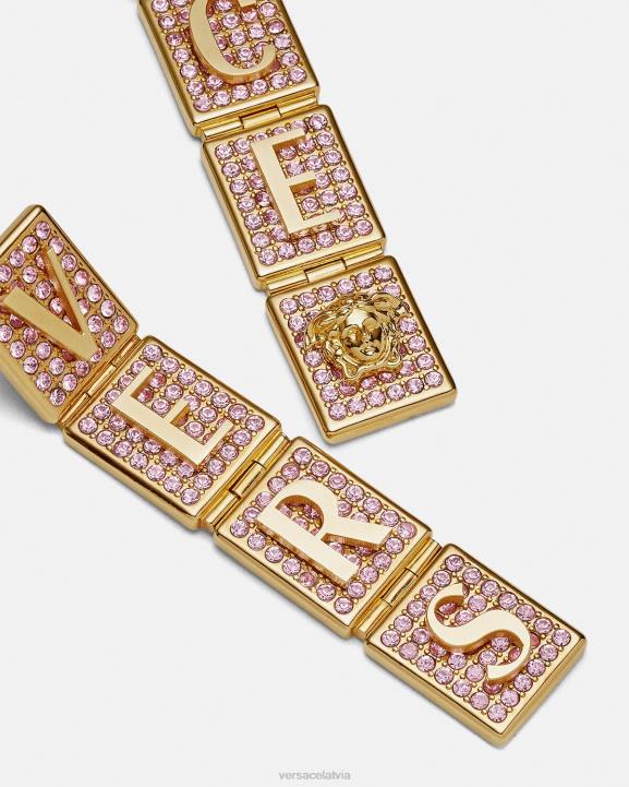 rozā & zelts Piederumi Versace 806B735 sievietes kristāla flīžu auskari