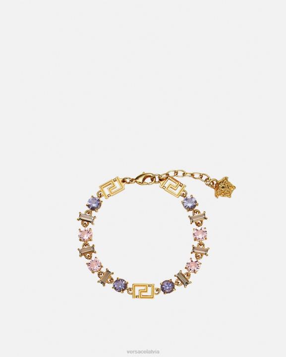 viena krāsa Piederumi Versace 806B839 sievietes kristāla greca rokassprādze