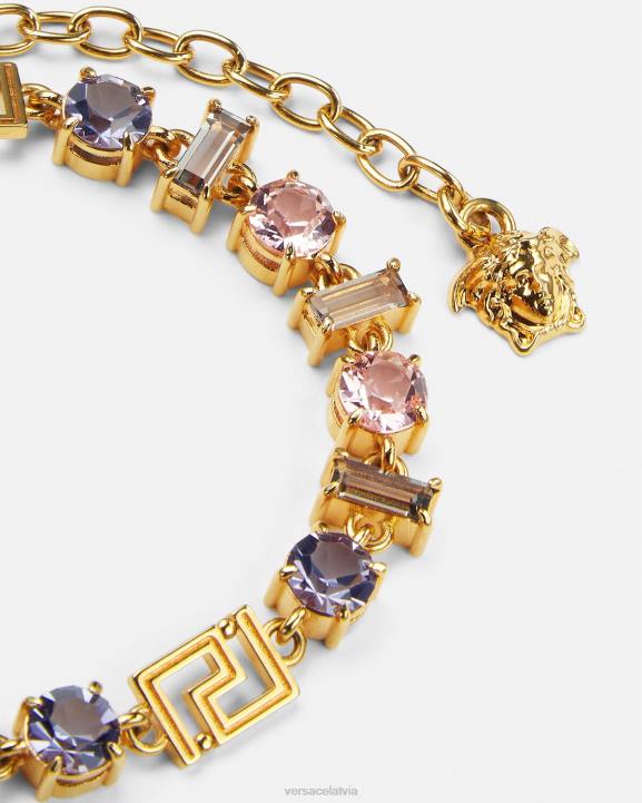 viena krāsa Piederumi Versace 806B839 sievietes kristāla greca rokassprādze