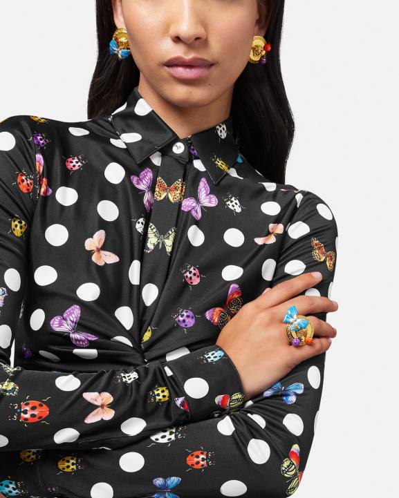 zelts Piederumi Versace 806B712 sievietes tauriņa medūzas gredzens