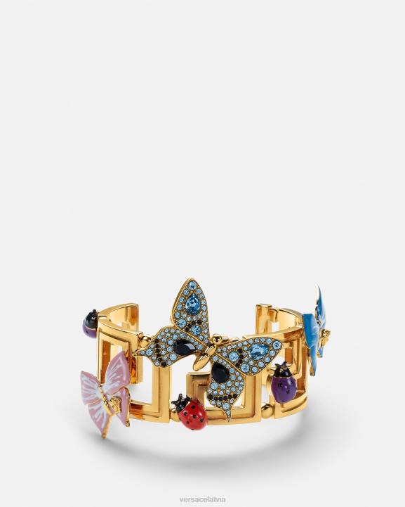 zelts Piederumi Versace 806B718 sievietes kristāla tauriņu aproce