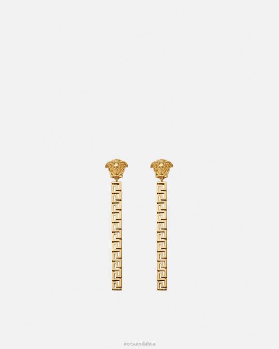 zelts Piederumi Versace 806B748 sievietes la medusa greca drop auskari