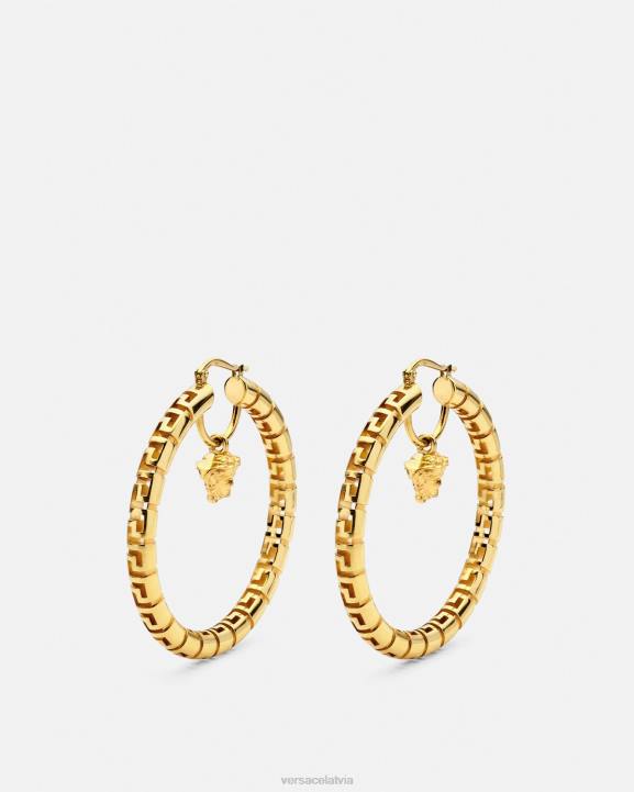 zelts Piederumi Versace 806B749 sievietes greca stīpiņu auskari