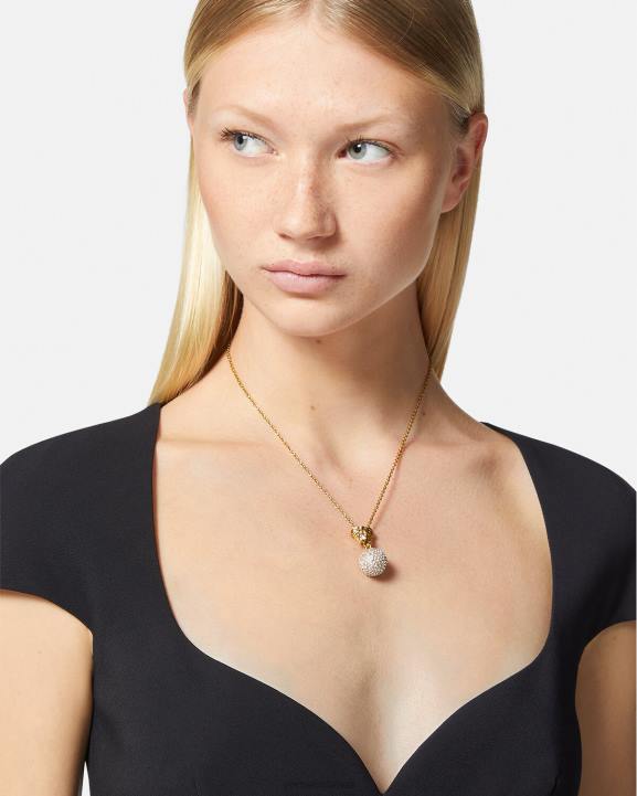 zelts Piederumi Versace 806B771 sievietes medūzas kristāla bumbiņu kaklarota