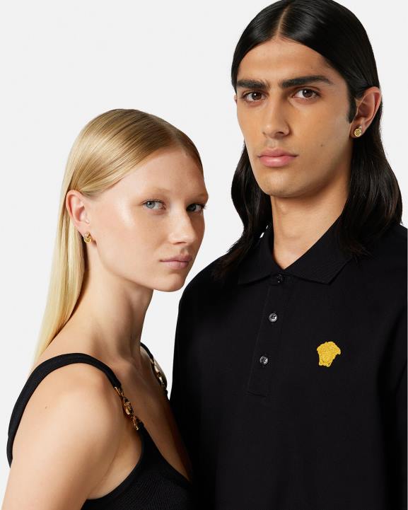 zelts Piederumi Versace 806B778 sievietes kristāla medūzas auskari