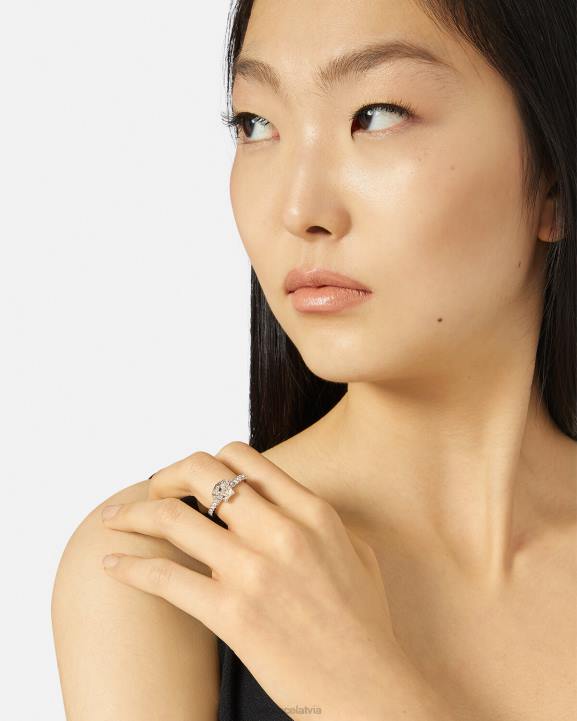 zelts Piederumi Versace 806B782 sievietes kristāla la medūzas gredzens