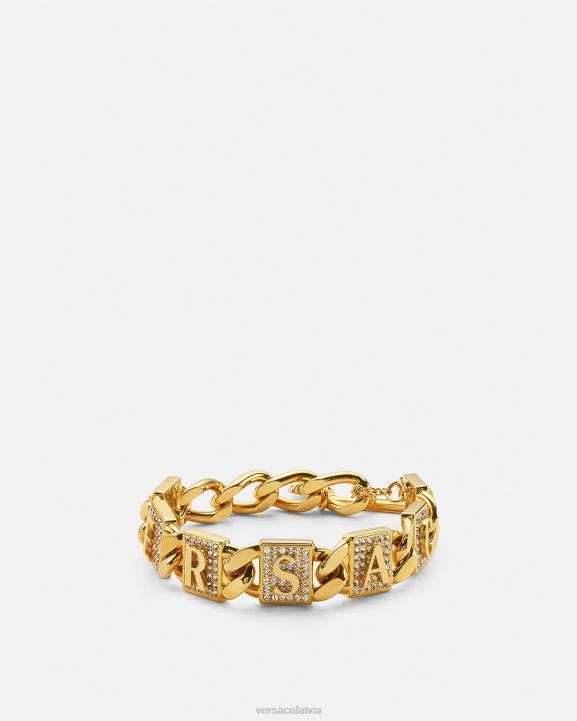 zelts Piederumi Versace 806B811 sievietes kristāla flīžu rokassprādze