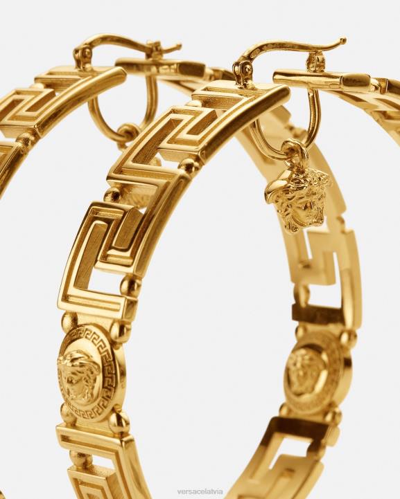 zelts Piederumi Versace 806B832 sievietes medusa greca stīpiņu auskari