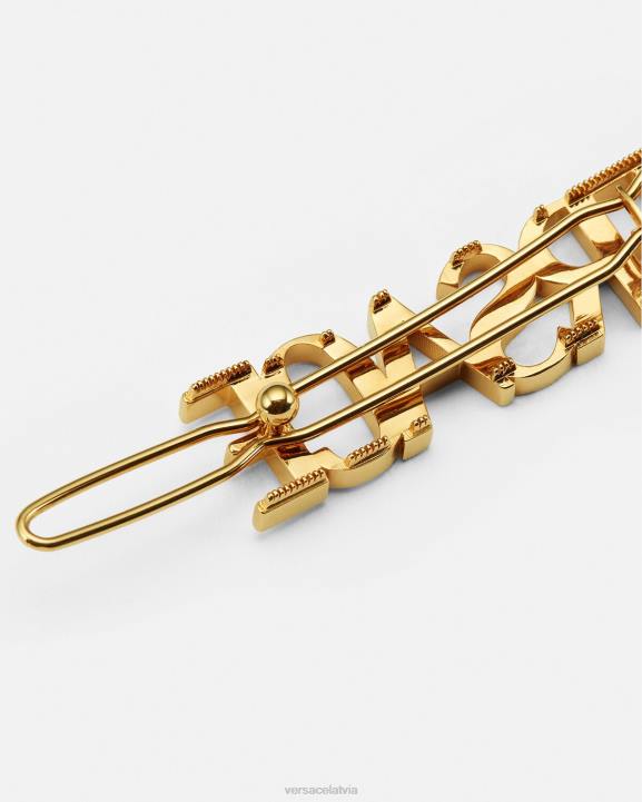 zelts Piederumi Versace 806B849 sievietes logo kreisā matu sprādze