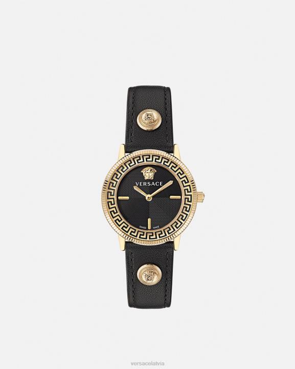 melns Piederumi Versace 806B966 sievietes v-tribute pulkstenis