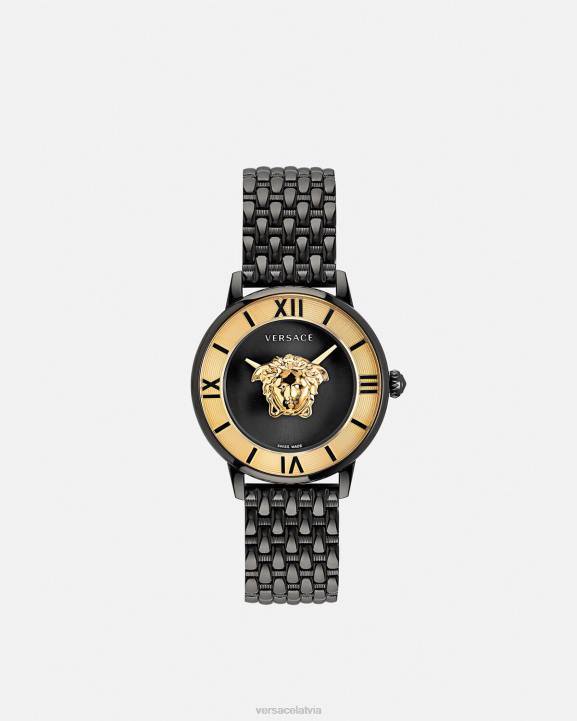 melns Piederumi Versace 806B984 sievietes la medusa pulkstenis