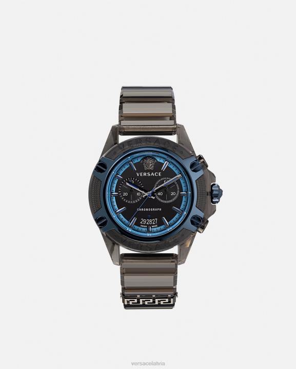 pelēks Piederumi Versace 806B977 sievietes ikona aktīvs pulkstenis