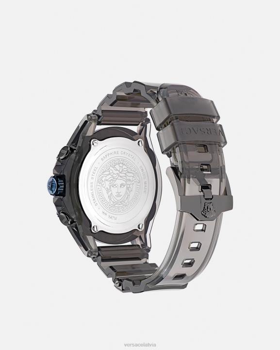 pelēks Piederumi Versace 806B977 sievietes ikona aktīvs pulkstenis