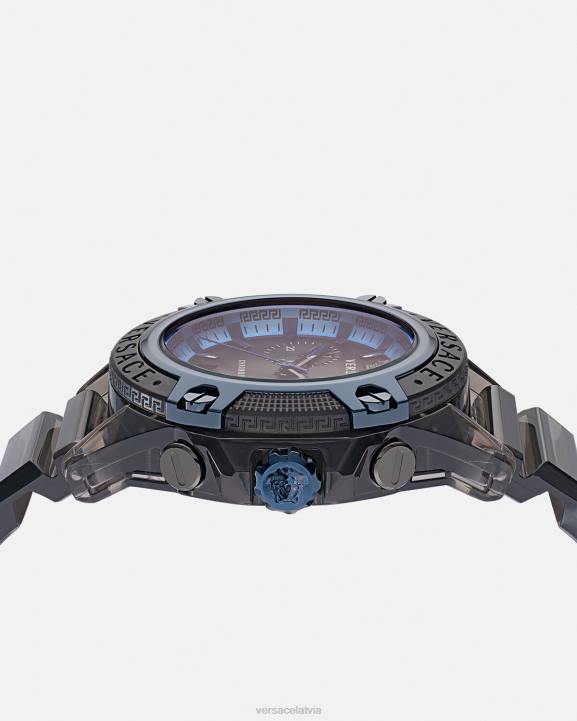 pelēks Piederumi Versace 806B977 sievietes ikona aktīvs pulkstenis