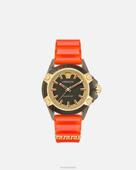 pnul Piederumi Versace 806B941 sievietes ikona aktīvs indiglo pulkstenis