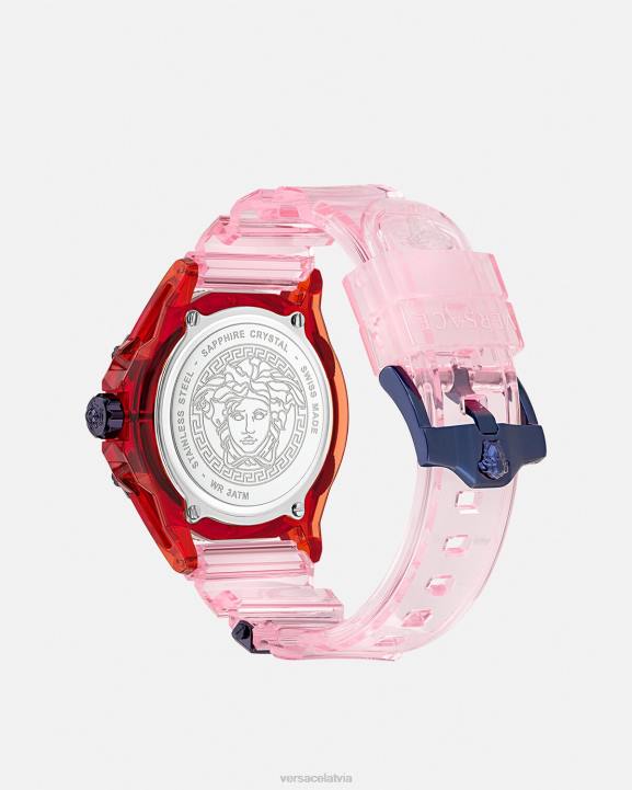 pnul Piederumi Versace 806B978 sievietes ikona aktīvā Mēness Jaungada truša pulkstenis