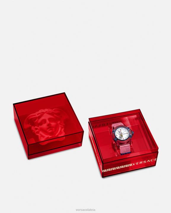 pnul Piederumi Versace 806B978 sievietes ikona aktīvā Mēness Jaungada truša pulkstenis