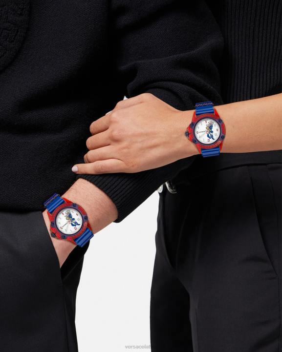 pnul Piederumi Versace 806B979 sievietes ikona aktīvā Mēness Jaungada truša pulkstenis