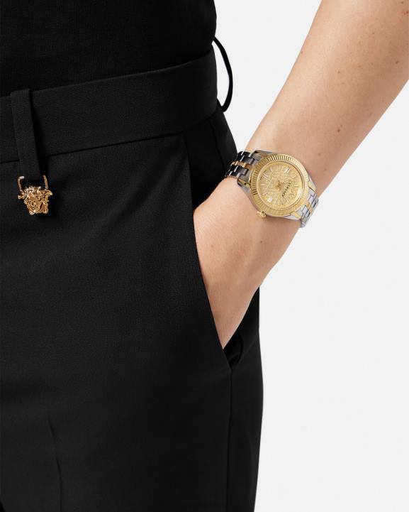 pnul Piederumi Versace 806B988 sievietes griekas laika dāmu pulkstenis