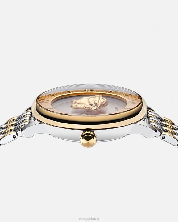 zelts un sudrabs Piederumi Versace 806B990 sievietes la medusa pulkstenis