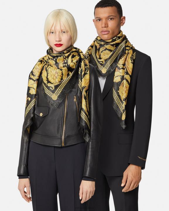 drukāt Piederumi Versace 806B901 sievietes baroka lakats ar bārkstīm