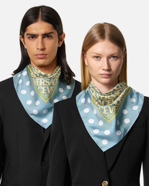 drukāt Piederumi Versace 806B886 sievietes allover zīda trīsstūris foulard