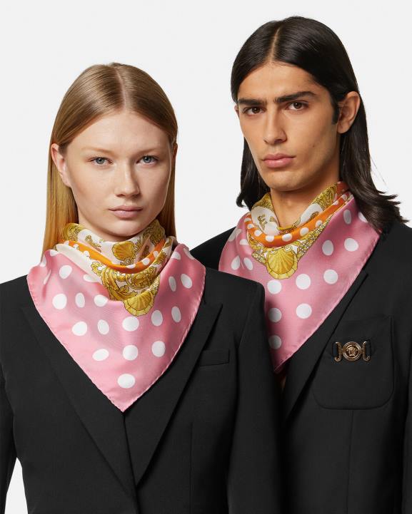 drukāt Piederumi Versace 806B899 sievietes gliemežvāku baroka lielais zīda foulards