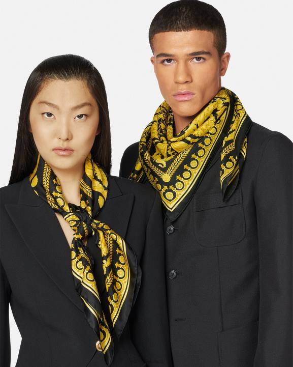 drukāt Piederumi Versace 806B902 sievietes baroka lielais zīda foulards