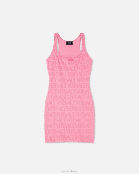 rozā apakšveļa un pludmales apģērbs Versace 806B1189 sievietes allover dvieļu kleita piesegšana