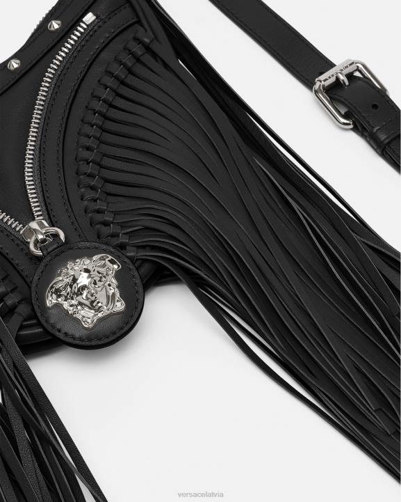 melns somas Versace 806B297 sievietes bārkstīm atkārtota mini klaiņojoša soma