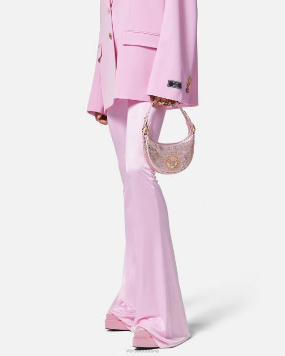 rozā somas Versace 806B275 sievietes kristāla atkārtojuma mini klaiņojoša soma