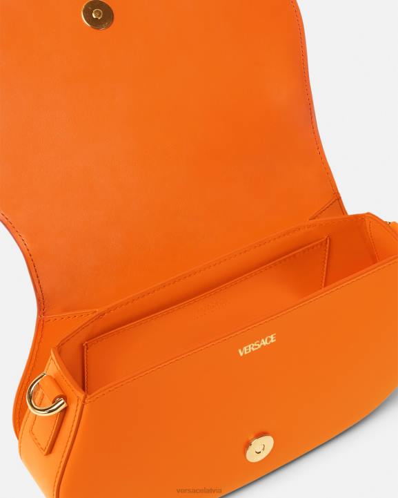 apelsīns somas Versace 806B250 sievietes greca goddess plecu soma