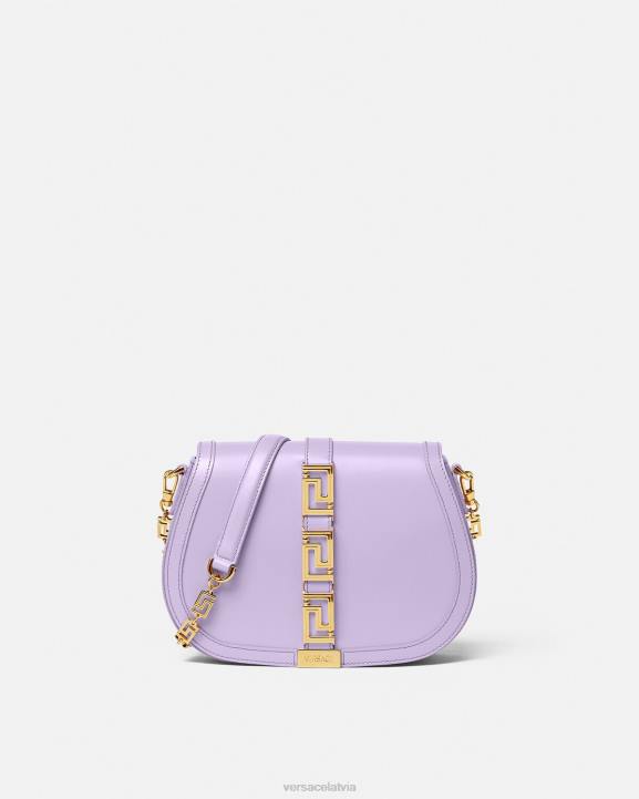 ceriņi somas Versace 806B272 sievietes greca goddess liela plecu soma