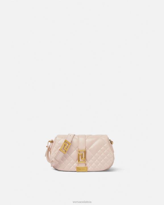 gaiši rozā somas Versace 806B243 sievietes greca goddess mini plecu soma