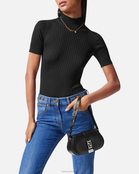 melns somas Versace 806B247 sievietes greca goddess mini plecu soma