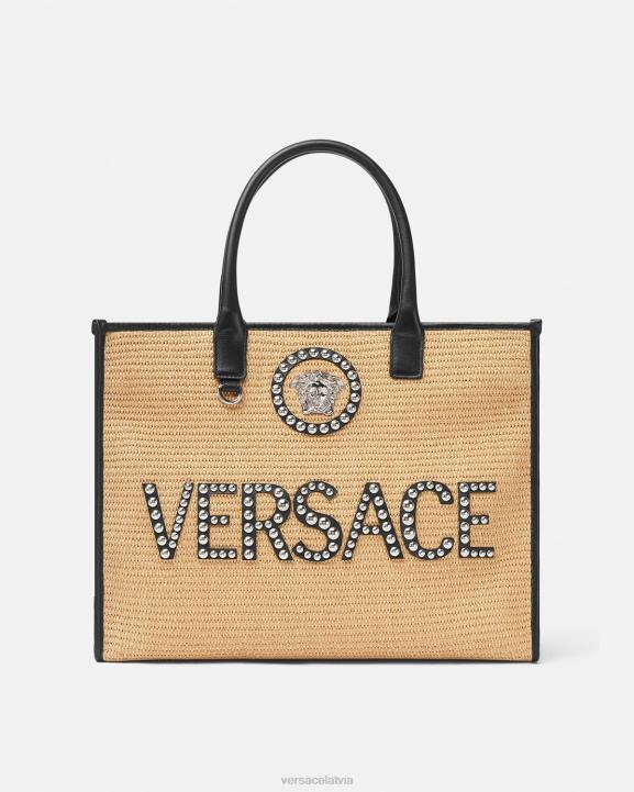 bēšs somas Versace 806B301 sievietes radžota la medusa liela soma