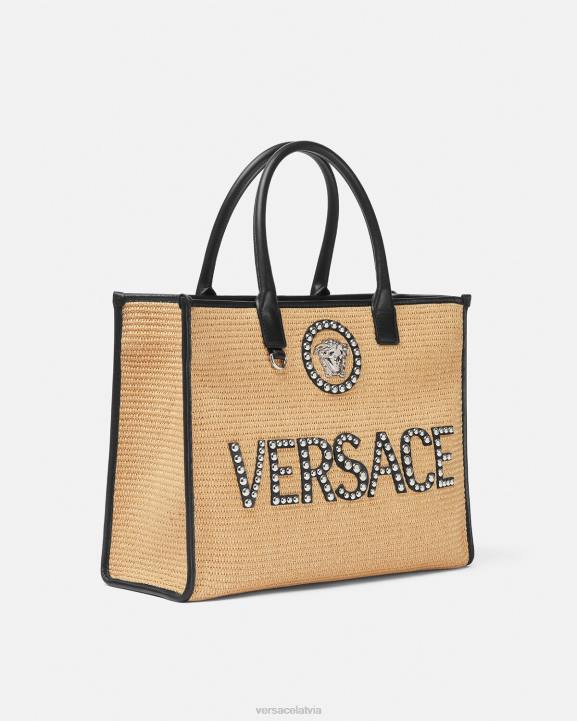 bēšs somas Versace 806B301 sievietes radžota la medusa liela soma