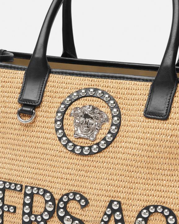 bēšs somas Versace 806B301 sievietes radžota la medusa liela soma