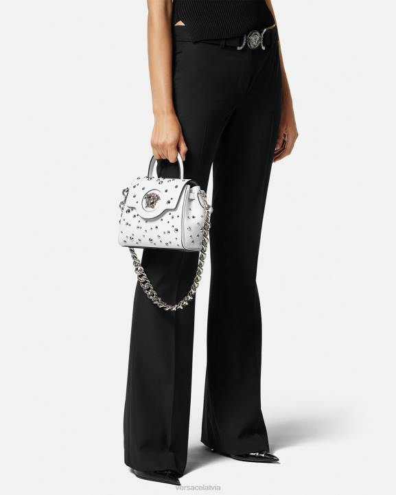 balts somas Versace 806B351 sievietes la medusa ķīļveida maza rokassomiņa