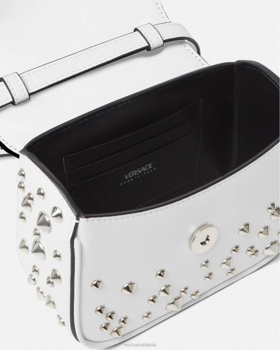 balts somas Versace 806B353 sievietes la medusa ķīļveida mini soma