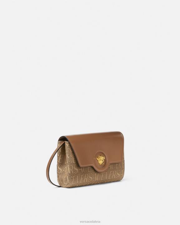 brūns somas Versace 806B327 sievietes allover la medusa crossbody bag