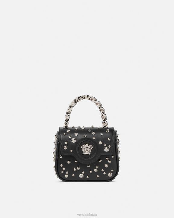 melns somas Versace 806B352 sievietes la medusa ķīļveida mini soma