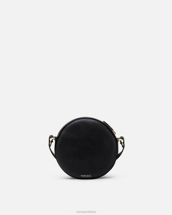 melns somas Versace 806B354 sievietes la medusa apaļa kameras soma