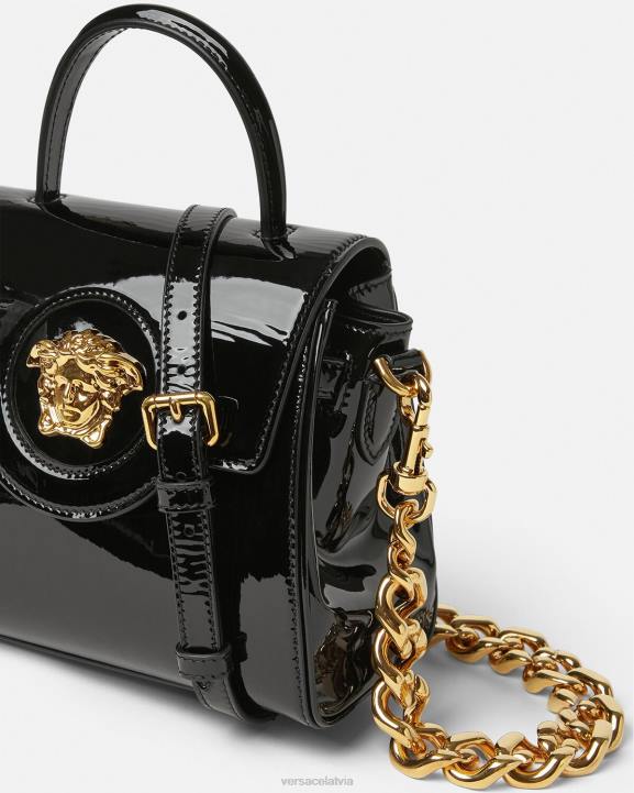 melns somas Versace 806B361 sievietes la medusa maza rokassomiņa