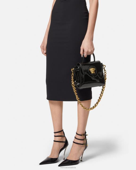 melns somas Versace 806B361 sievietes la medusa maza rokassomiņa