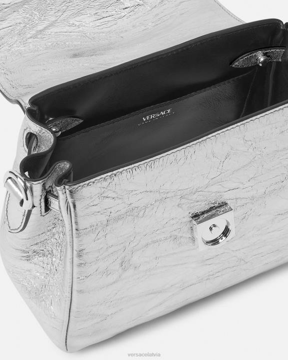 pelēks somas Versace 806B305 sievietes la medusa metāliska maza rokassomiņa