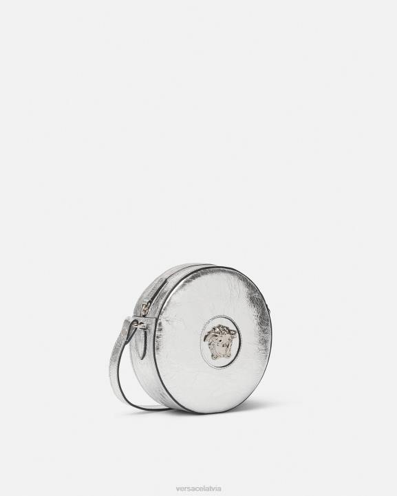 pelēks somas Versace 806B338 sievietes la medusa apaļa crossbody soma