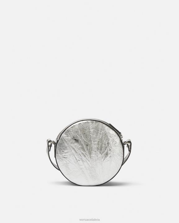 pelēks somas Versace 806B338 sievietes la medusa apaļa crossbody soma